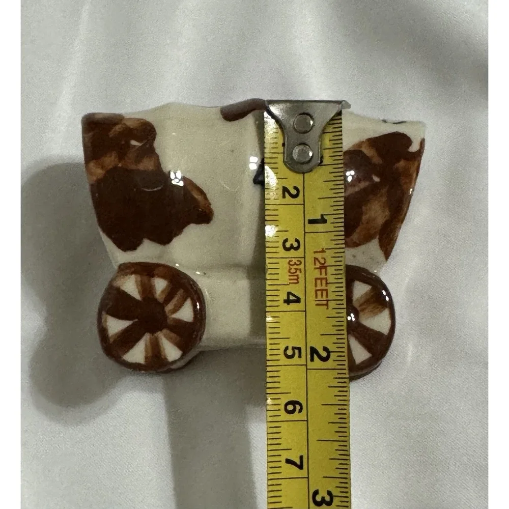 Vintage Porcelain Wagon Salt Shaker Only Western Country Cowboy
